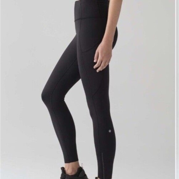 lululemon athletica Pants - Lululemon Fast Free 7/8 Tight II *Nulux 25" Leggings Size 6 Black Athleisure